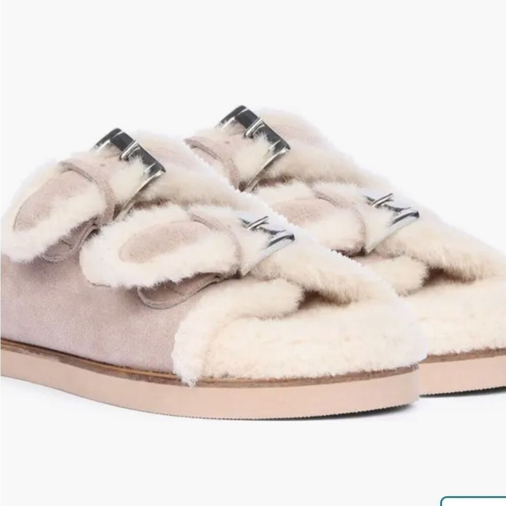 Saint G Oleander Faux Fur Slide Sandal